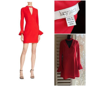 Lucy‎ Paris Womens Mini Dress Bell Sleeves Choker